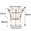 1 x Podpora solidna do roślin krzewów hortensji róż piwonii podpórki średnica 40cm wysokość 50cm